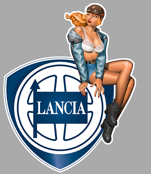 Sticker PINUP LANCIA : Couleur Course