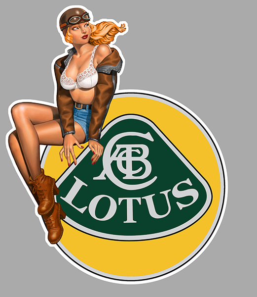 Sticker PINUP LOTUS : Couleur Course