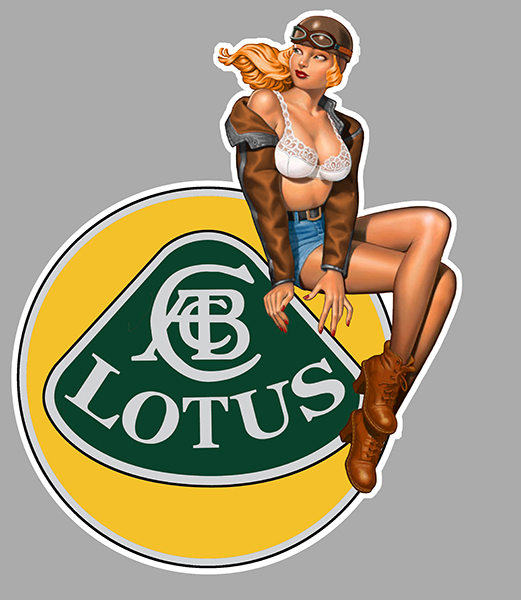 Sticker PINUP LOTUS : Couleur Course