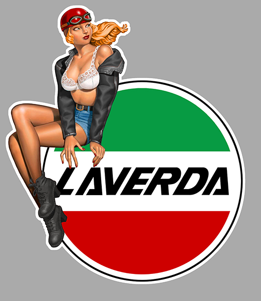 Sticker PINUP LAVERDA : Couleur Course