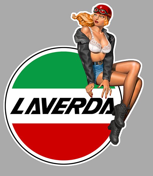 Sticker PINUP LAVERDA : Couleur Course