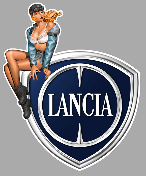 Sticker PINUP LANCIA : Couleur Course