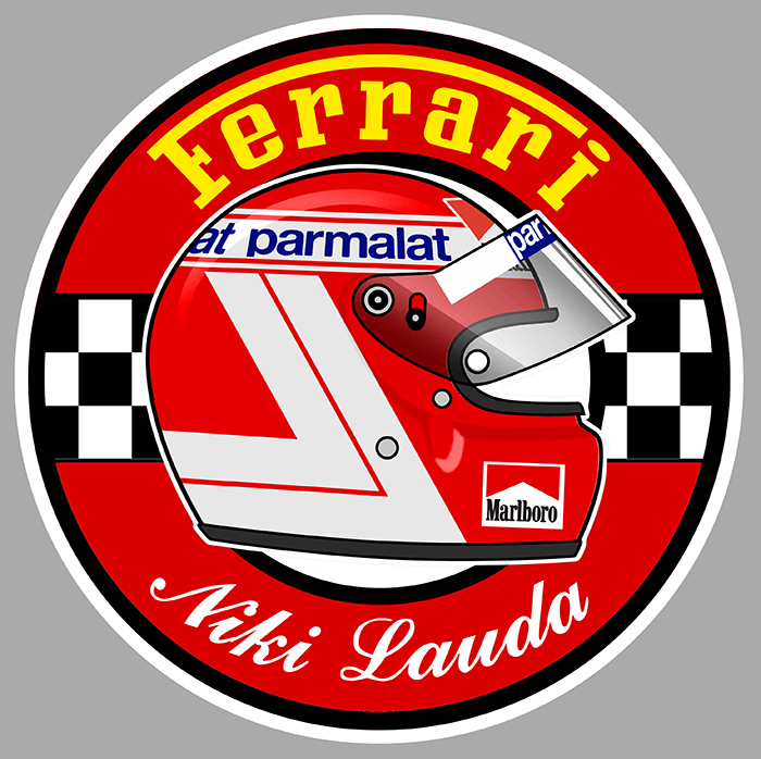 Sticker NIKI LAUDA  : Couleur Course