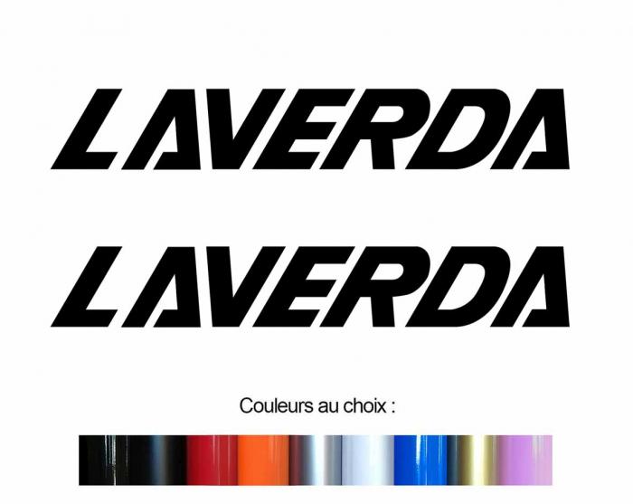 Sticker 2 X LAVERDA : Couleur Course