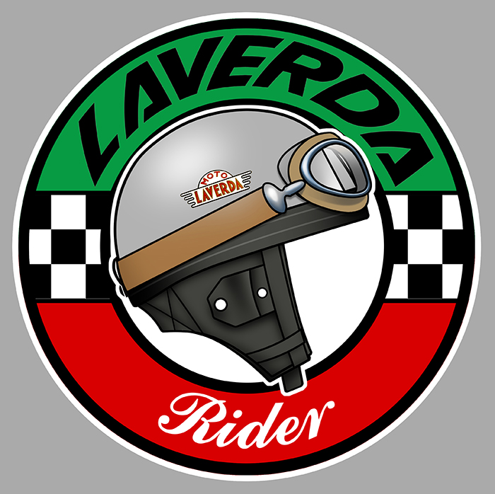 Sticker LAVERDA RIDER : Couleur Course