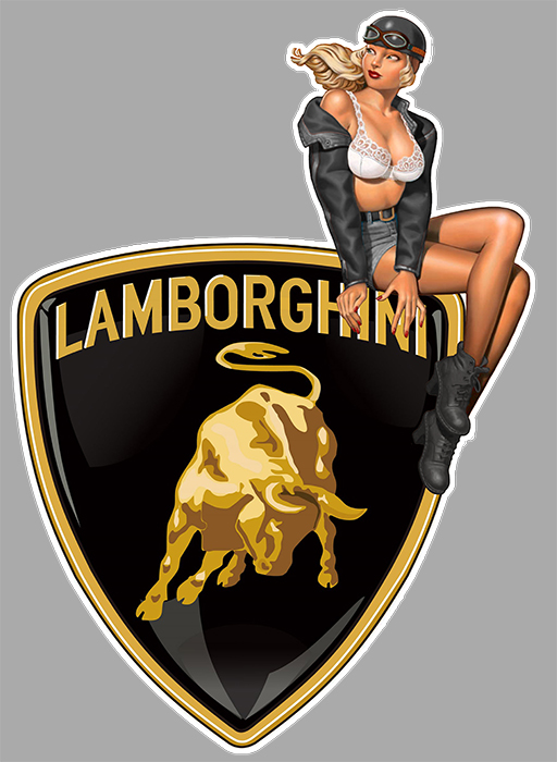 Sticker PINUP LAMBORGHINI : Couleur Course