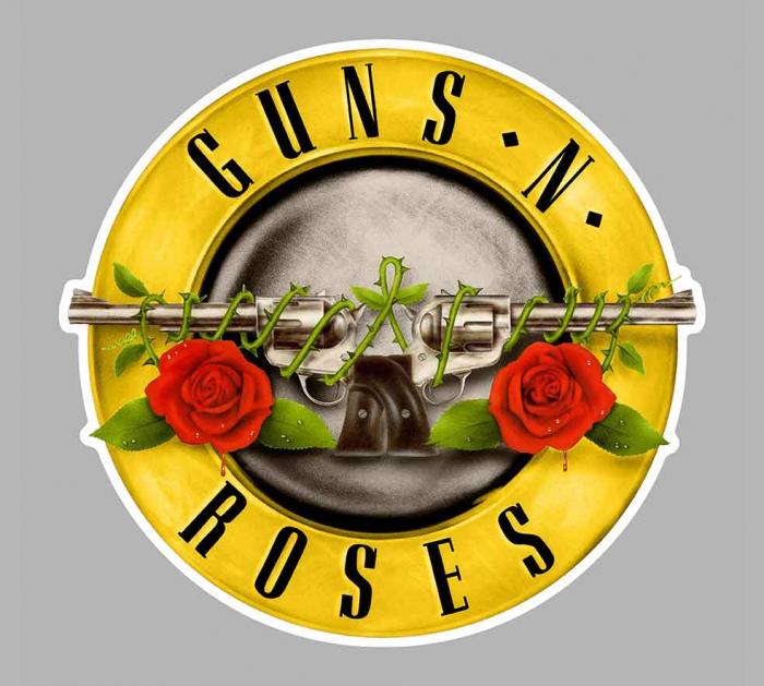Sticker GUNS AND ROSES : Couleur Course