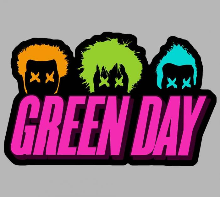 Sticker GREEN DAY UN DOS TRES : Couleur Course