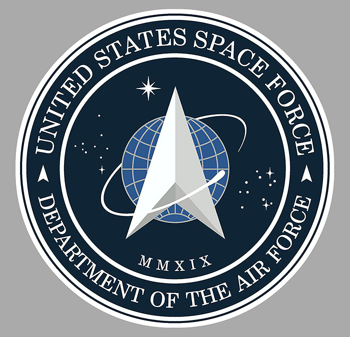 Sticker  USA SPACE FORCE : Couleur Course