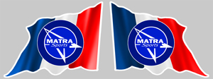 Sticker 2 X MATRA DRAPEAUX : Couleur Course