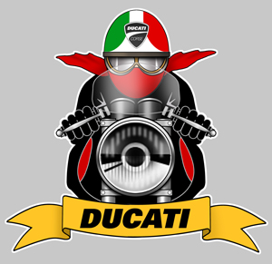 Sticker MOTARD DUCATI : Couleur Course