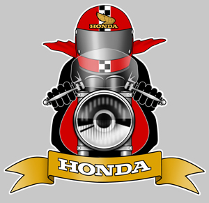 Sticker MOTARD HONDA : Couleur Course