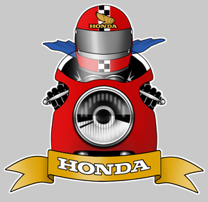 Sticker MOTARD HONDA : Couleur Course