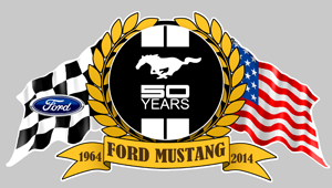 Sticker FORD MUSTANG LAURIERS MA084 : Couleur Course