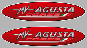 Sticker MV AGUSTA X 2 : Couleur Course