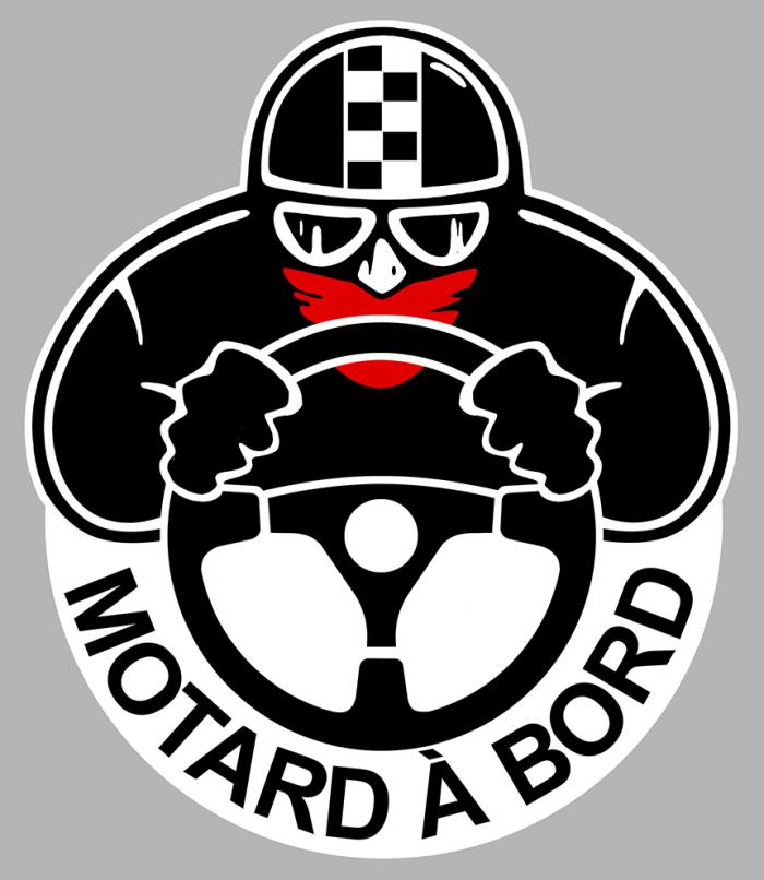 Sticker MOTARD A BORD : Couleur Course