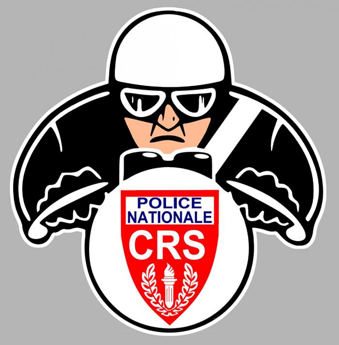 Sticker MOTARD CRS : Couleur Course