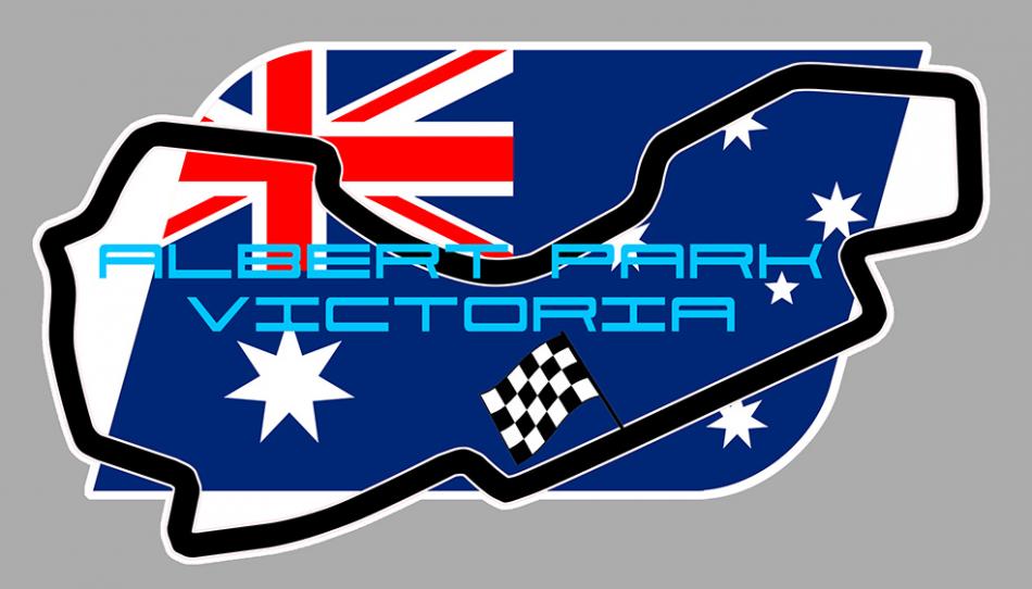 Sticker CIRCUIT MELBOURNE : Couleur Course