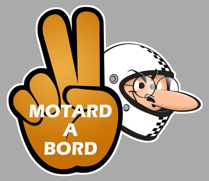 Sticker MOTARD A BORD JOE BAR TEAM STYLE : Couleur Course