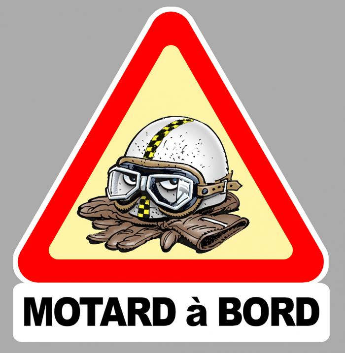 Sticker MOTARD A BORD JOE BAR TEAM STYLE : Couleur Course