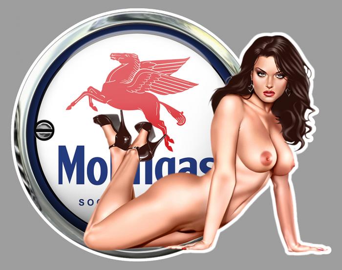 Sticker PINUP MOBILGAS : Couleur Course