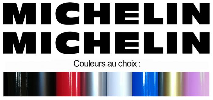 Sticker 2 X MICHELIN : Couleur Course