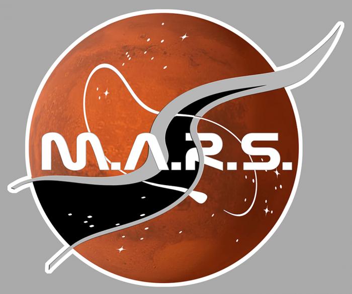 Sticker MARS NASA : Couleur Course