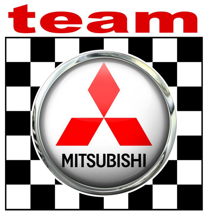 Sticker MITSUBISHI TEAM : Couleur Course