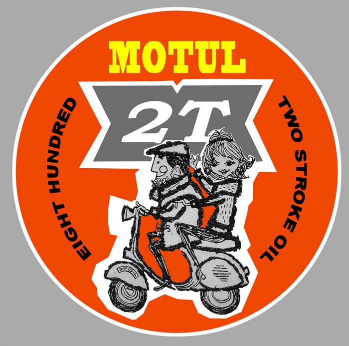 Sticker MOTUL HUILE OIL 2T : Couleur Course