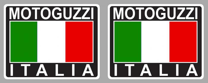 Sticker 2 X MOTOGUZZI : Couleur Course