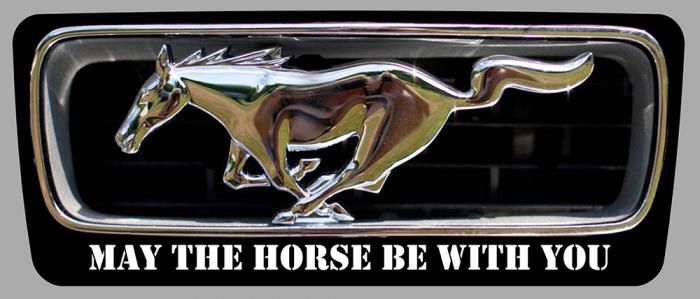 Sticker FORD MUSTANG MAY THE HORSE BE WITH YOU : Couleur Course