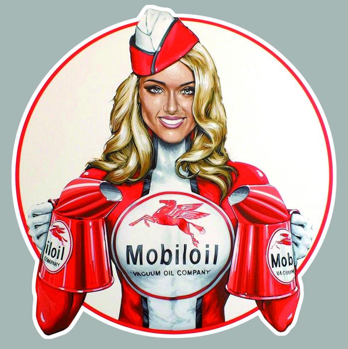 Sticker PINUP MOBILGAS : Couleur Course