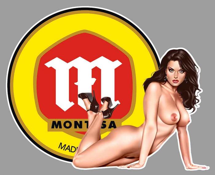 Sticker PINUP MONTESA : Couleur Course