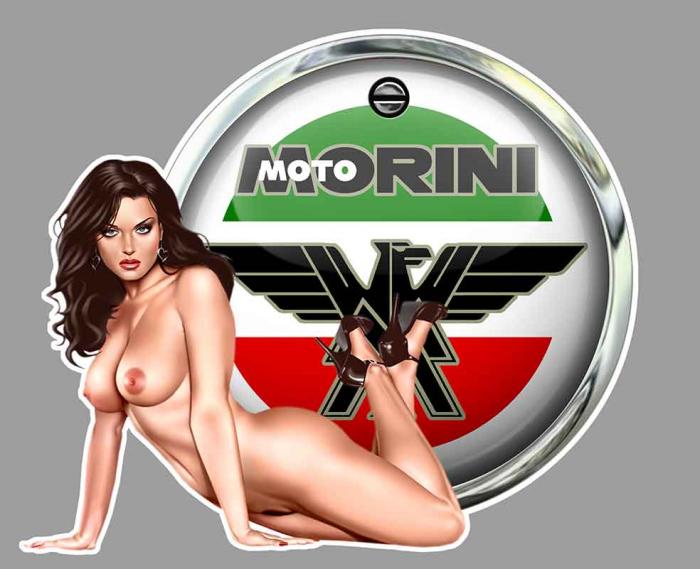 Sticker PINUP MOTO MORINI : Couleur Course