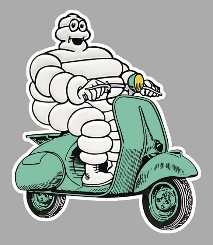 Sticker MICHELIN SCOOTER VESPA : Couleur Course