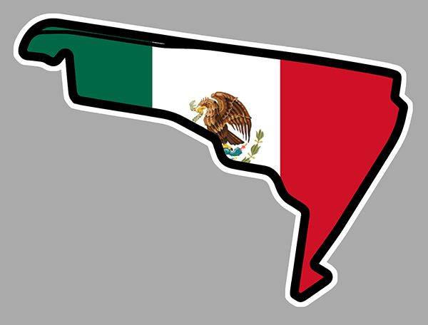 Sticker CIRCUIT MEXIQUE MEXICO : Couleur Course