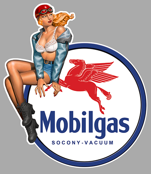 Sticker PINUP MOBILGAS : Couleur Course