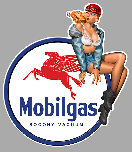 Sticker PINUP MOBILGAS : Couleur Course