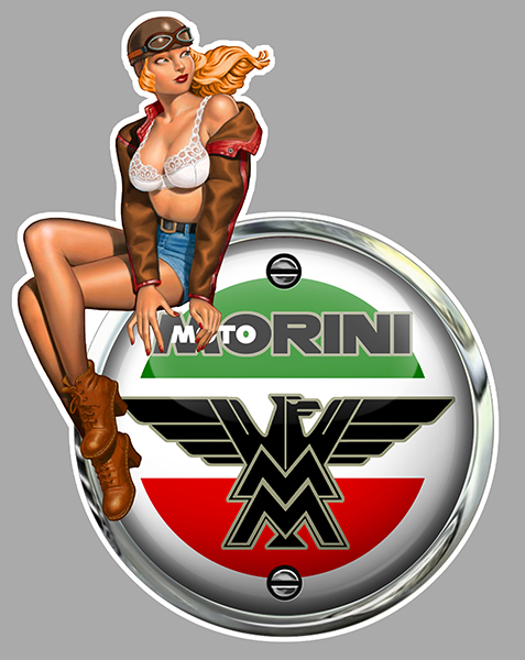 Sticker PINUP MOTO MORINI : Couleur Course