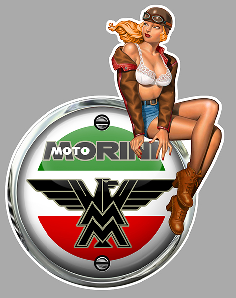 Sticker PINUP MOTO MORINI : Couleur Course