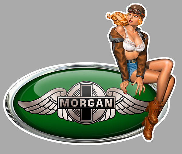 Sticker PINUP MORGAN : Couleur Course