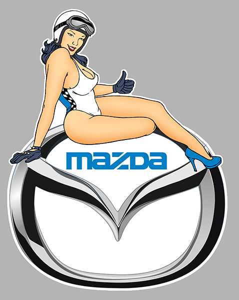 Sticker MAZDA PINUP : Couleur Course