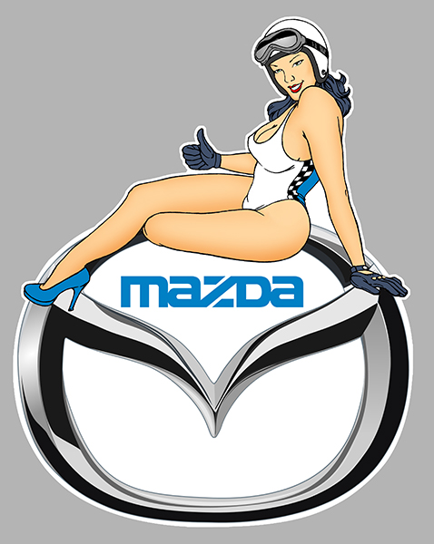 Sticker MAZDA PINUP : Couleur Course