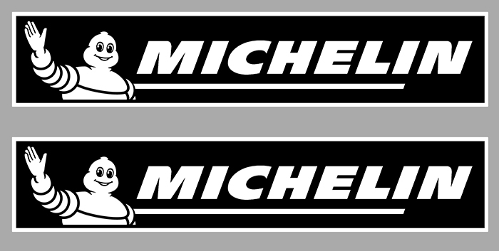 Sticker 2 X MICHELIN : Couleur Course