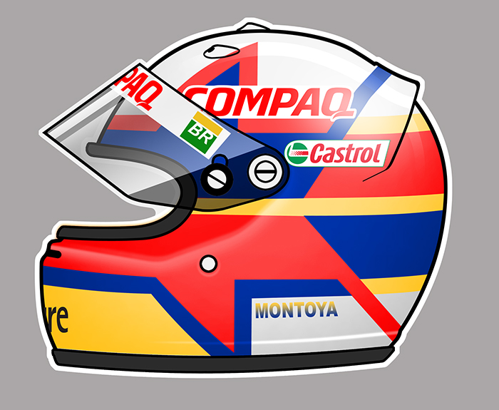 Sticker JUAN PABLO MONTOYA : Couleur Course