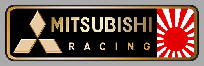 Sticker MITSUBISHI RACING : Couleur Course