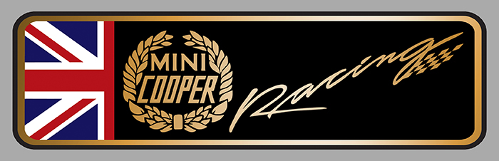 Sticker MINI COOPER RACING : Couleur Course