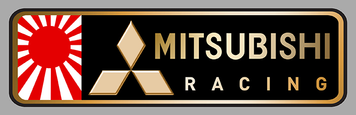 Sticker MITSUBISHI RACING : Couleur Course