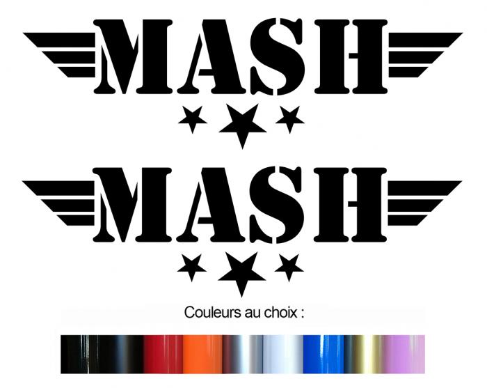 Sticker 2 X MASH : Couleur Course