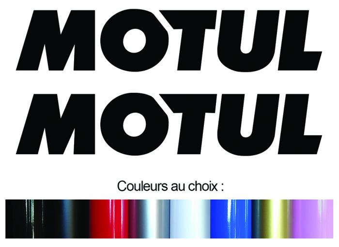 Sticker 2 X MOTUL : Couleur Course